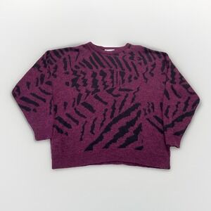 Vintage Le Tigre Sweater Men's 2XL Geometric Acrylic Crewneck Pullover 90s